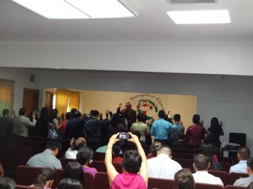 New elected board officers swearing an oath to serve the Lord